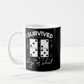 Funny 6 7 Meme I Survived 67 Days Of School Domino コーヒーマグカップ (左)