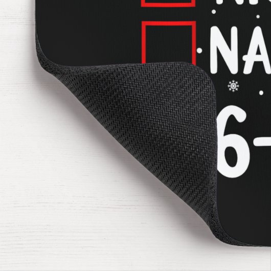 Funny 6-7 Meme Nice Naughty 67 Christmas Brain Rot マウスパッド (コーナー)