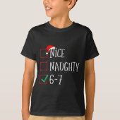 Funny 6-7 Meme Nice Naughty 67 Christmas Six Seven Tシャツ (正面)