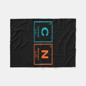 Funny 6 7 Periodic Table Carbon Nitrogen Humor  フリースブランケット (正面(横))