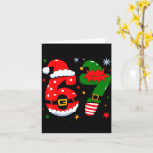 Funny 6 7 Six Seven Meme Christmas Santa Elf Coupl カード (黄色い花)