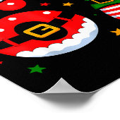 Funny 6 7 Six Seven Meme Christmas Santa Elf Coupl ポスター (角)