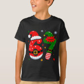 Funny 6 7 Six Seven Meme Christmas Santa Elf Coupl Tシャツ (正面)