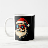 Funny 6 7 Six Seven Meme Santa Face Christmas Men コーヒーマグカップ (左)