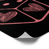 Funny 6 7 Valentine Couples Matching Love Heart Pl ポスター (角)