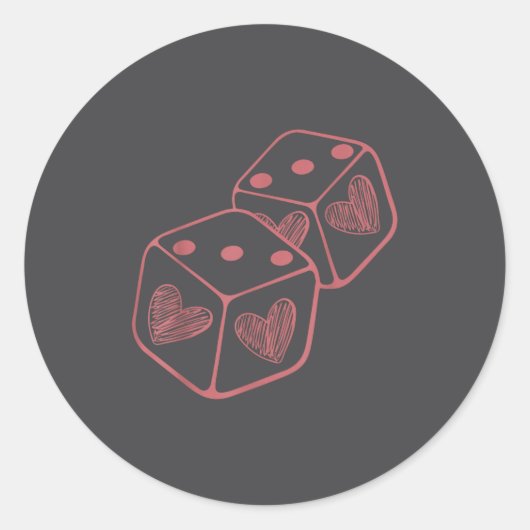 Funny 6 7 Valentine Couples Matching Love Heart Pl ラウンドシール (正面)