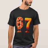 Funny 6 7 Zza Nugget Meme Six Seven 67 Food Lovers Tシャツ (正面)