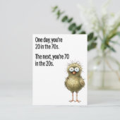 Funny 70th Birthday Card Dad Getting Old Bird シーズンカード (スタンド正面)