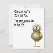 Funny 70th Birthday Card Dad Getting Old Bird シーズンカード (正面)