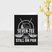 Funny 70th Birthday Golf Pun Golfing 70 Year Old G カード (黄色い花)