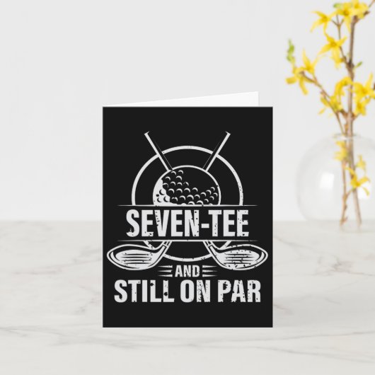 Funny 70th Birthday Golf Pun Golfing 70 Year Old G カード (黄色い花)