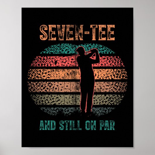 Funny 70th Birthday Golf Pun Golfing 70 Year Old G ポスター (正面)