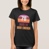Funny 70th Birthday Pretty Sunset T-Shirt Tシャツ (正面)
