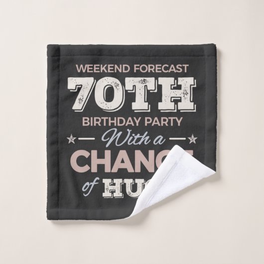 Funny 70th birthday sayings ウォッシュタオル (ウォッシュタオル)