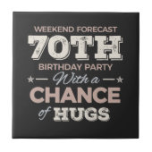 Funny 70th birthday sayings タイル (正面)