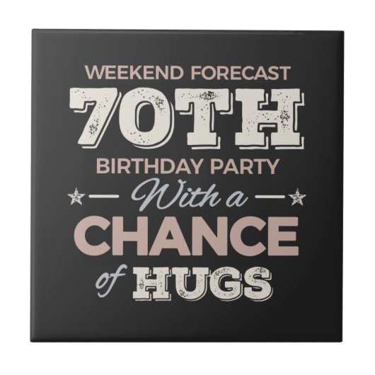 Funny 70th birthday sayings タイル (正面)