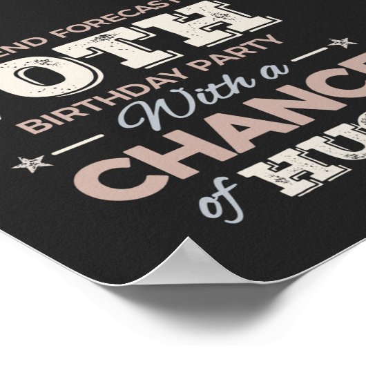 Funny 70th birthday sayings ポスター (角)