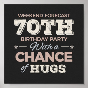 Funny 70th birthday sayings ポスター