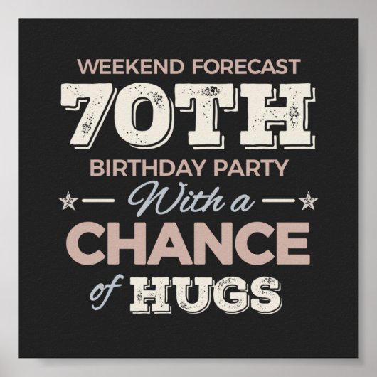 Funny 70th birthday sayings ポスター (正面)