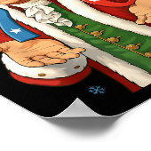 Funny 7-6 6-7 George Washington Santa 67 Meme Chri ポスター (角)