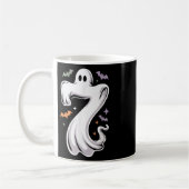 Funny 7 Ghost Meme Halloween Costume Matching Desi コーヒーマグカップ (左)