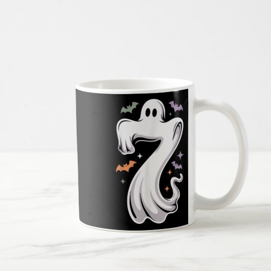 Funny 7 Ghost Meme Halloween Costume Matching Desi コーヒーマグカップ (右)