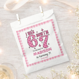 Funny 7th Birthday | “I Was 6, Now 7” Party フェイバーバッグ