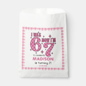 Funny 7th Birthday | “I Was 6, Now 7” Party フェイバーバッグ (正面)