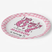 Funny 7th Birthday | “I Was 6, Now 7” Party ペーパープレート (アングル)