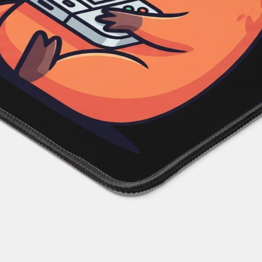 Funny 80s Gaming Mouse Pad – Capybara Design デスクマット (コーナー)