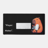 Funny 80s Gaming Mouse Pad – Capybara Design デスクマット (キーボード&マウス)
