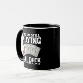 Funny 80th Birthday Card Player Mug  マグカップ (正面左)