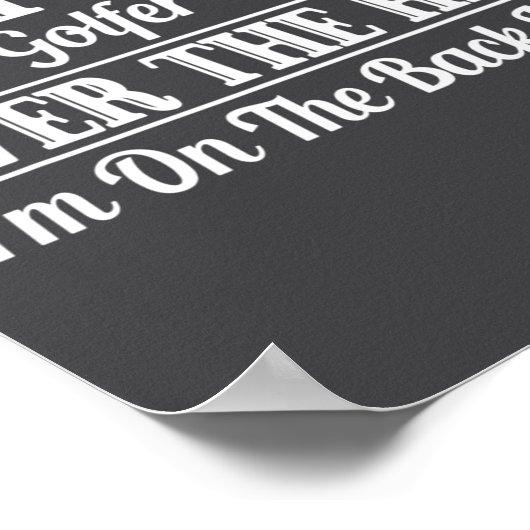 Funny 80th Birthday Gift This Golfer Is Not Over  ポスター (角)