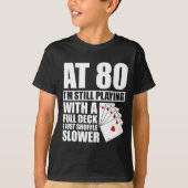 Funny 80th Birthday Ker Player 80 Year Old Retro Tシャツ (正面)