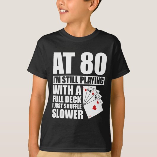 Funny 80th Birthday Ker Player 80 Year Old Retro Tシャツ (正面)