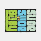 Funny 90's Pun Slice Slice Baby Golf T Shirt  フリースブランケット (正面(横))