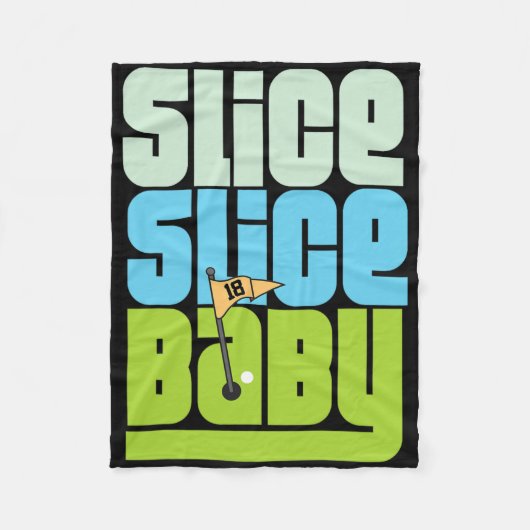Funny 90's Pun Slice Slice Baby Golf T Shirt  フリースブランケット (正面)