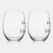 Funny A Meal Without Wine is Called Breakfast ステムなしワイングラス (右)