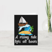Funny A Rising Tide Lifts All Boats カード (正面)