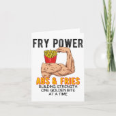 Funny Abs Exercise French Fries Muscle Building Bo カード (正面)