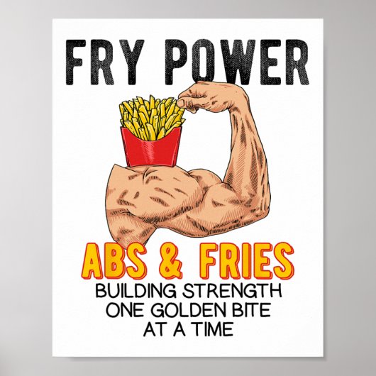 Funny Abs Exercise French Fries Muscle Building Bo ポスター (正面)