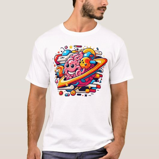 Funny Abstract: #Colorful / (brain) T-Shirt #7 Tシャツ (正面)