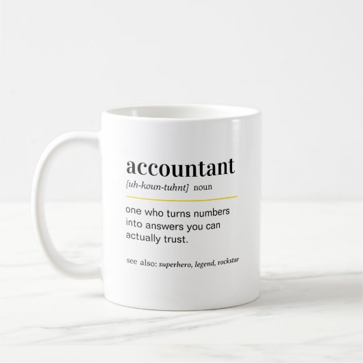 Funny Accountant Definition Gift コーヒーマグカップ (左)