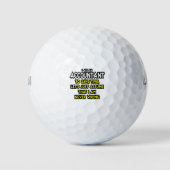 Funny Accountant Gift Ideas Golf Balls ゴルフボール (正面)