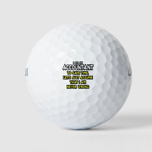 Funny Accountant Gift Ideas Golf Balls ゴルフボール (正面)