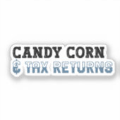Funny Accountant Halloween - Candy Corn シール (正面)