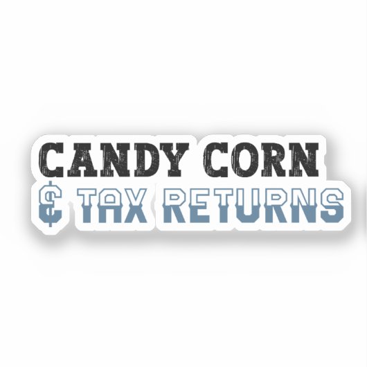 Funny Accountant Halloween - Candy Corn シール (正面)