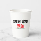 Funny Accountant Halloween - Scariest Word? Audit 紙コップ (裏面)