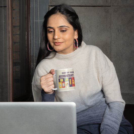 Funny Accountant Iconic Design Custom コーヒーマグカップ