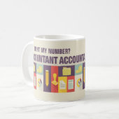 Funny Accountant Iconic Design Custom コーヒーマグカップ (正面左)